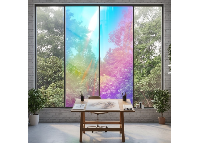 Isolierende, antistatische Fensterfolie HR++ – Holografischer Blaseneffekt