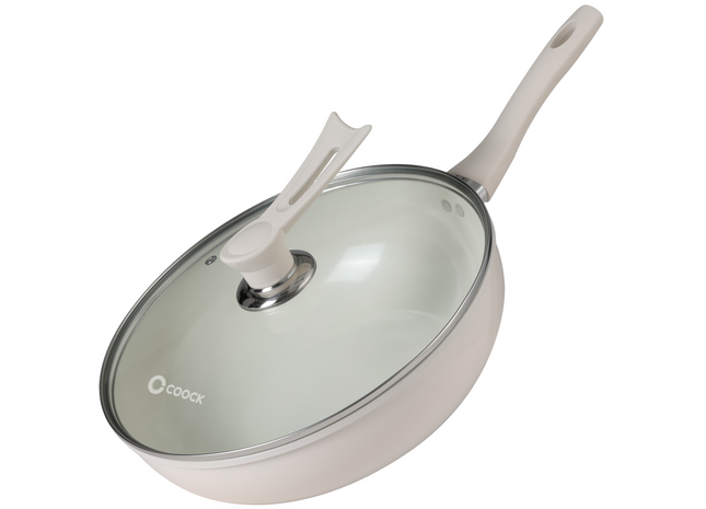Induktionswok 32 cm – Weiß