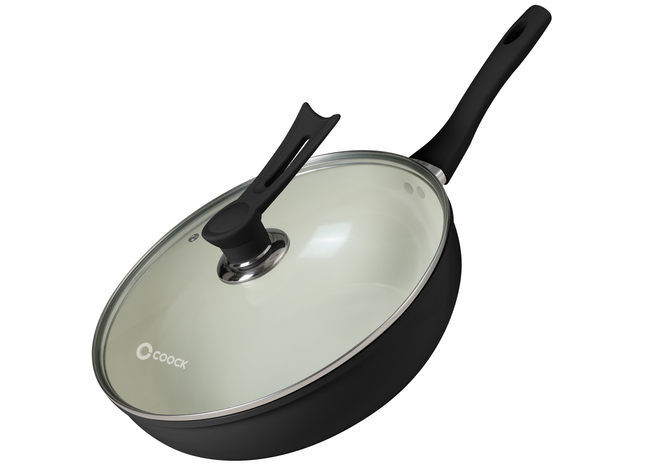 Induktionswok 32 cm - Schwarz/Weiß