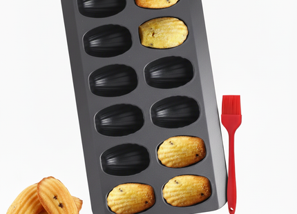 Madeleine-Backform mit 12 Muschelformen