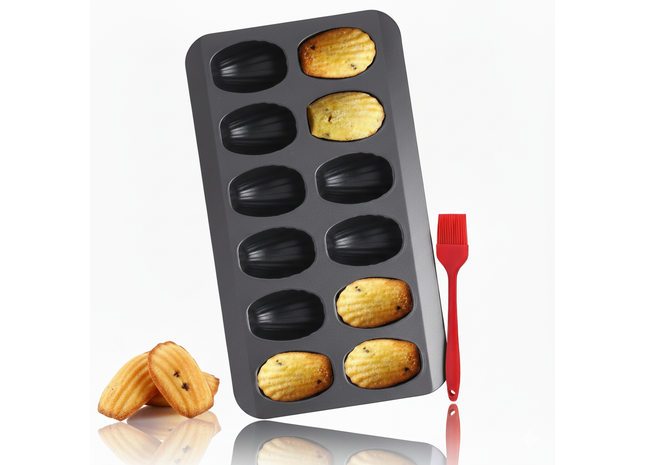 Madeleine-Backform mit 12 Muschelformen