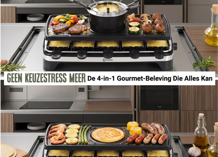 Coock KB-8019 Fondue & Gourmet Set 10 - 2-in-1 Combinatie