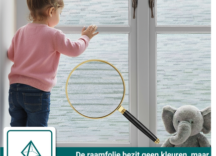 Isolierende und sonnenbeständige statische Fensterfolie HR++ – Blendschutz – Stoffmuster 