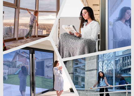 Isolierende und sonnenbeständige HR+ Fensterfolie mit Spiegeleffekt – Blau