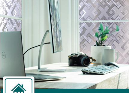 Isolierende und sonnenbeständige statische Fensterfolie HR++ - Blendschutz - Geflecht 