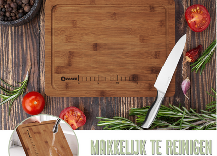 Bambus-Schneidebrett-Set mit Halter