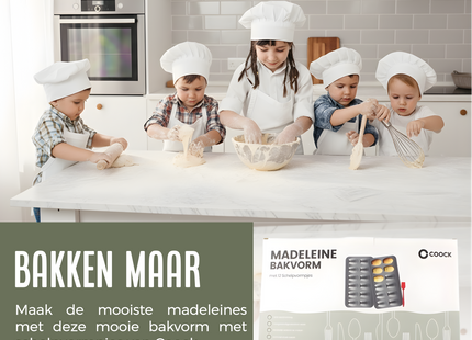 Madeleine-Backform mit 12 Muschelformen
