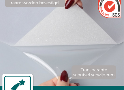 Isolierende und sonnenbeständige statische Fensterfolie HR++ – Blendschutz – Glitzer 