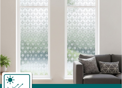 Isolierende und sonnenbeständige statische Fensterfolie HR++ - Blendschutz - Retro 