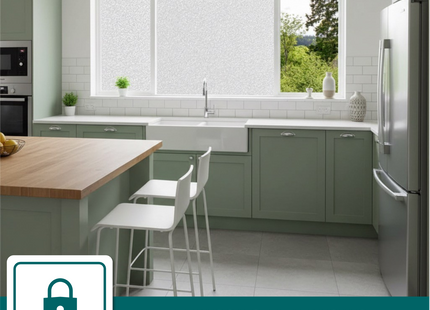 Isolierende und sonnenbeständige statische Fensterfolie HR++ – Blendschutz – Glitzer 