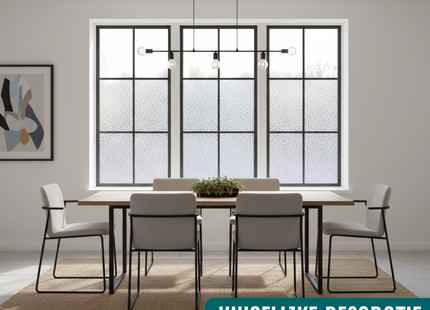 Isolierende und sonnenbeständige statische Fensterfolie HR++ – Blendschutz – Rand 