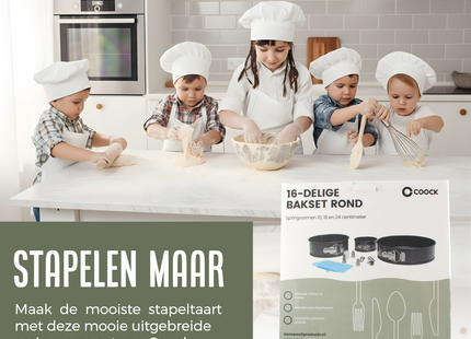 16-teiliges Set runder Springformen