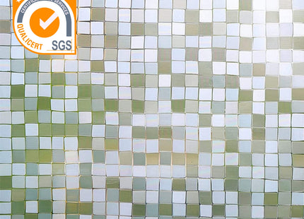 Isolierende und sonnenbeständige statische Fensterfolie HR++ - Blendschutz - Mosaik 