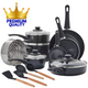 COOCK – 19-teiliges Pfannenset – Schwarz