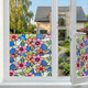 Isolierende und sonnenbeständige statische Fensterfolie HR++ – Blendschutz – Blumenmuster 