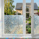 Isolierende und sonnenbeständige statische Fensterfolie HR++ – Blendschutz – Mosaik-Regenbogeneffekt – 60 x 200 cm 