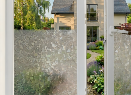 Isolierende und sonnenbeständige statische Fensterfolie HR++ - Blendschutz - Splitterfrei 