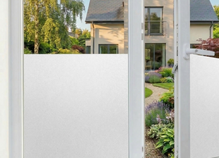 Isolierende und sonnenbeständige statische Fensterfolie – Blendschutz – Milchglas 