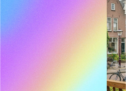 Isolierende und sonnenbeständige statische Fensterfolie HR++ mit Blendschutz – Mattglas mit holografischem Blaseneffekt 