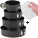 4-teiliges Set runder Springformen – Runde Backform – Kuchenform – Antihaft-Backform – Größen 12 bis 28 cm – inkl. Teigschaber