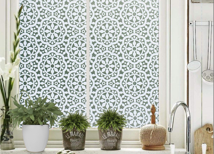 Isolierende und sonnenbeständige statische Fensterfolie HR++ – Blendschutz – Rand 