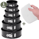 6-teiliges Springform-Set – Kuchenform mit Antihaftbeschichtung – Durchmesser 12 bis 28 cm – Kuchenform inkl. Teigschaber & E-Book