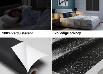 Isolierende und sonnenbeständige Verdunkelungsfolie – Verdunkelungsfensterfolie Schwarz/Weiß