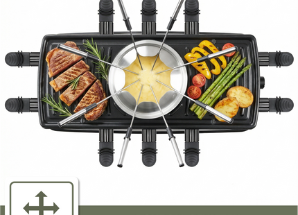 Coock KB-8019 Fondue & Gourmet Set 10 - 2-in-1 Combinatie