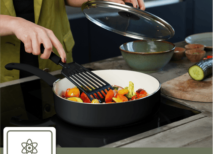 COOCK – 19-teiliges Pfannenset – Schwarz/Weiß