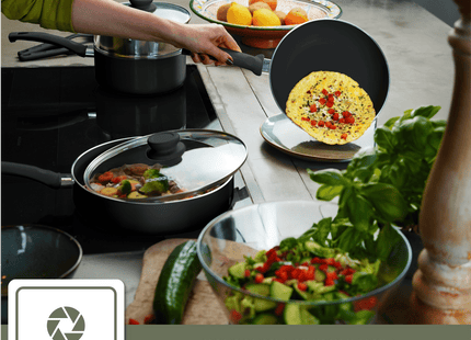 COOCK – 19-teiliges Pfannenset – Schwarz