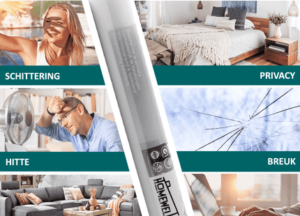 Isolierende und sonnenbeständige statische Fensterfolie HR++ – Blendschutz – Glitzer 