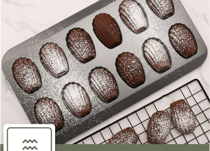 Madeleine-Backform mit 12 Muschelformen
