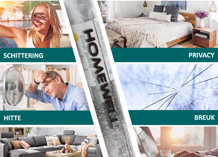 Isolierende und sonnenbeständige statische Fensterfolie HR++ - Blendschutz - Kieselstruktur 