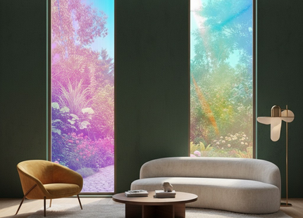 Isolierende, antistatische Fensterfolie HR++ – Holografischer Blaseneffekt 