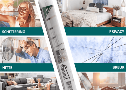Isolierende und sonnenbeständige statische Fensterfolie HR++ - Blendschutz - Wellen 