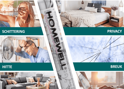Isolierende und sonnenbeständige statische Fensterfolie HR++ - Blendschutz - Efeu 