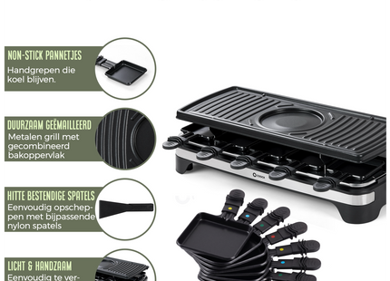 Coock KB-8019 Fondue & Gourmet Set 10 - 2-in-1 Combinatie