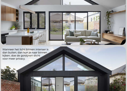 Isolierende und sonnenbeständige HR+ Fensterfolie mit Spiegeleffekt – Silber