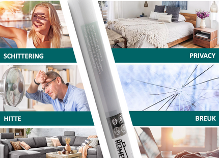 Isolierende und sonnenbeständige statische Fensterfolie – Blendschutz – Milchglas 