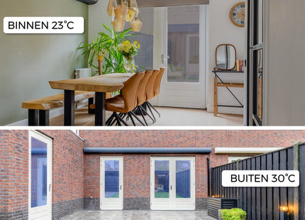 Isolierende und sonnenbeständige HR+ Fensterfolie mit Spiegeleffekt – Blau