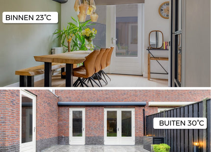 Isolierende und sonnenbeständige HR+ Fensterfolie mit Spiegeleffekt – Schwarz 