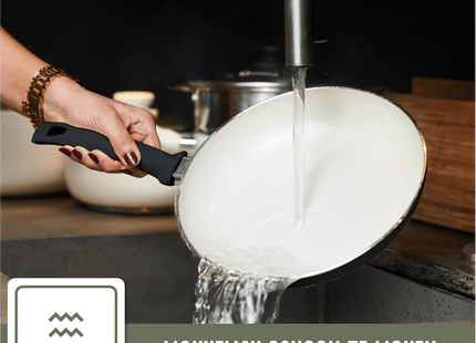 COOCK – 19-teiliges Pfannenset – Schwarz/Weiß