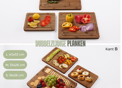 Bambus-Schneidebrett-Set mit Halter