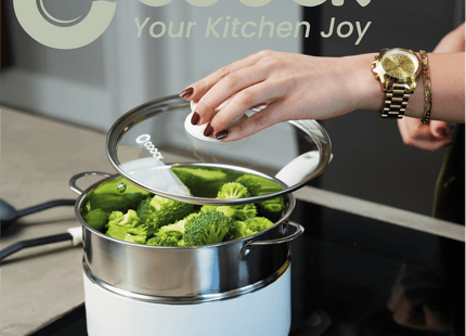 COOCK – 19-teiliges Pfannenset – Weiß