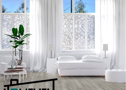 Isolierende und sonnenbeständige statische Fensterfolie HR++ - Blendschutz - Mosaik 