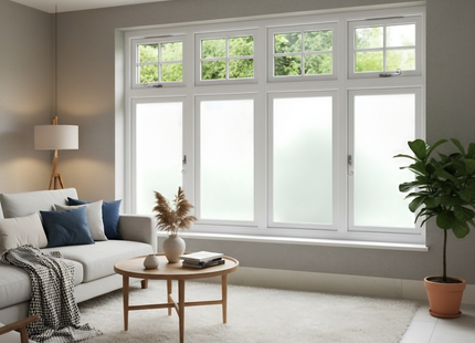 Isolierende und sonnenbeständige selbstklebende Fensterfolie HR++ – Blendschutz – Mattiertes Glas 70 x 300 cm 