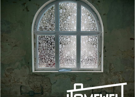 Isolierende und sonnenbeständige statische Fensterfolie HR++ - Blendschutz - Kieselstruktur 
