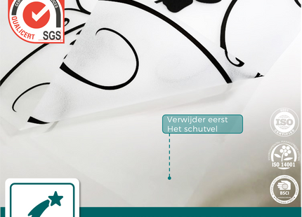 Isolierende und sonnenbeständige statische Fensterfolie HR++ - Blendschutz - Efeu 