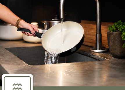 COOCK – 19-teiliges Pfannenset – Schwarz/Weiß