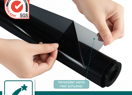 Selbstklebende Autofensterfolie 75 x 300 cm – Verdunkelnd – 10 % lichtdurchlässig